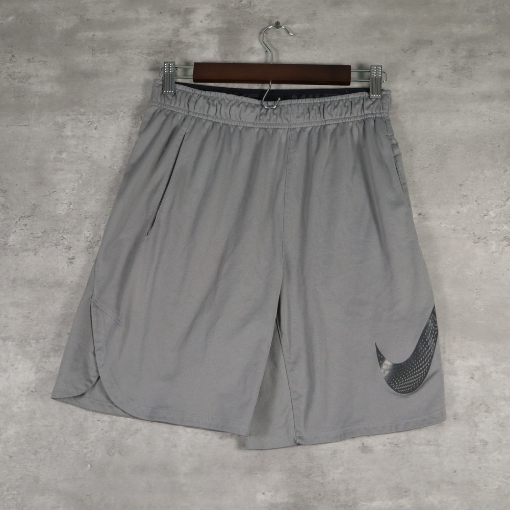 Nike Dri-Fit Graphic Training Shorts Small Gray Athletic